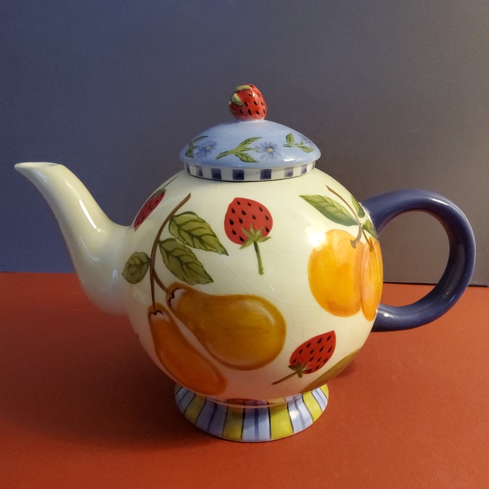Zrike "Fruit Medley" Teapot by Jane Adams - 50 oz.